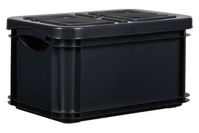 Rotho Oecoplan Contenitore Oecoplan A5 da 5 l con coperchio nero | A5 | 5 l