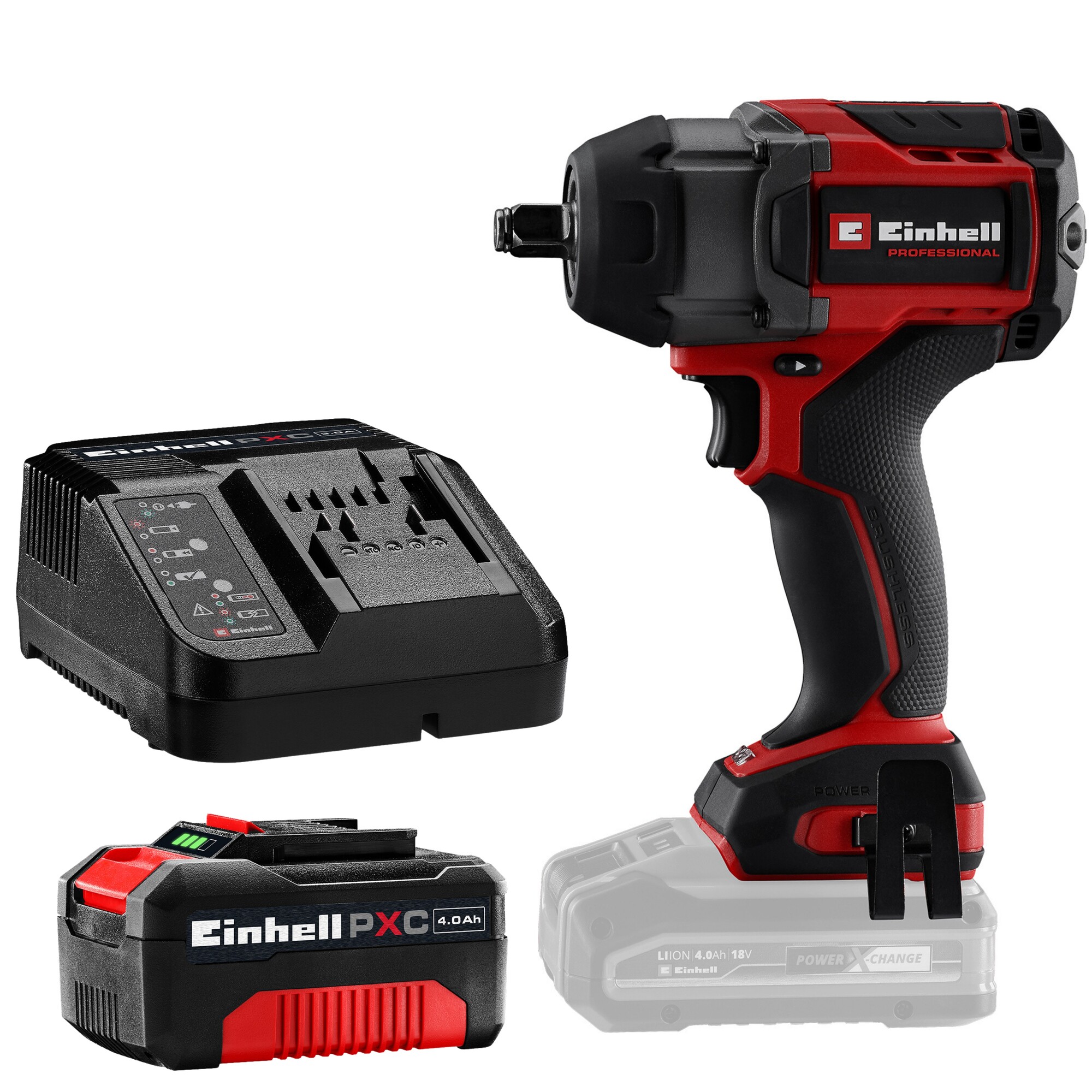 Einhell visseuse à chocs sans fil Kit Tp-Cw 18/750-C Li BL | 18V | 4.0Ah