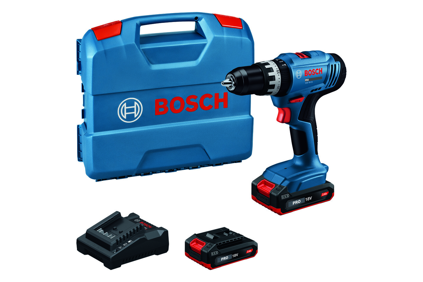 Bosch Professional Perceuses-visseuses à percussion sans-fil GSB 18V-25 Kit | 2Ah