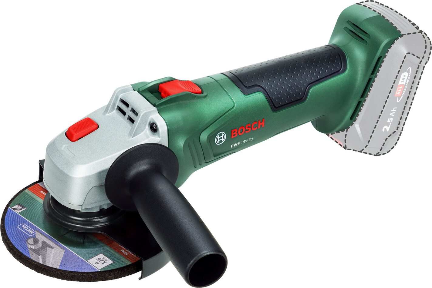 Bosch Meuleuse angulaire sans fil PWS 18V-70 Solo