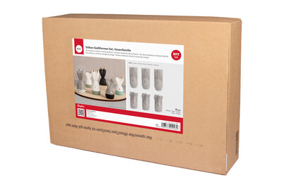 Set stampi silicone famiglia conigli, 3x stampo coniglio, 3x stampo conigliet