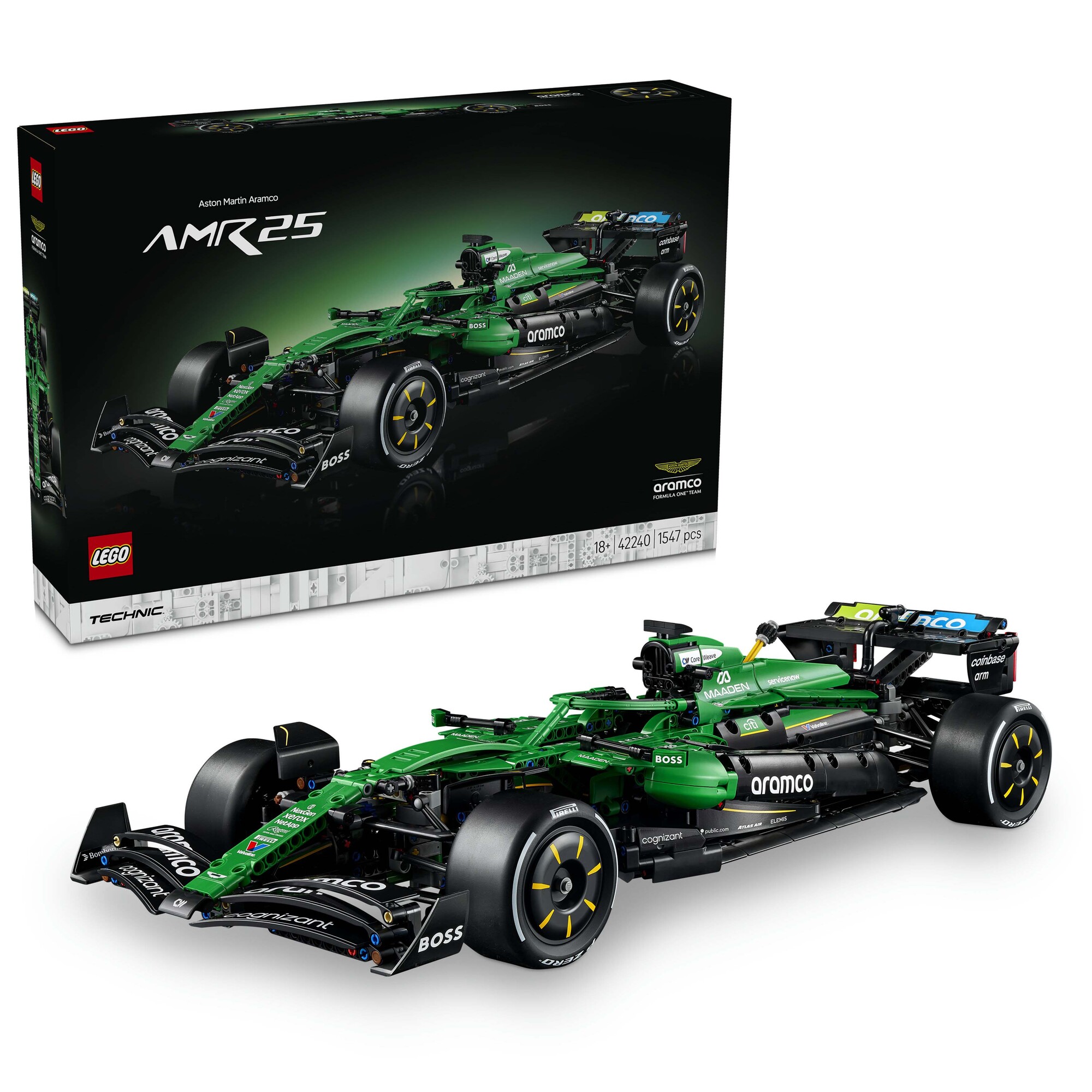 LEGO® - 42240 Voiture Aston Martin Aramco AMR25 F1®, Multicolor