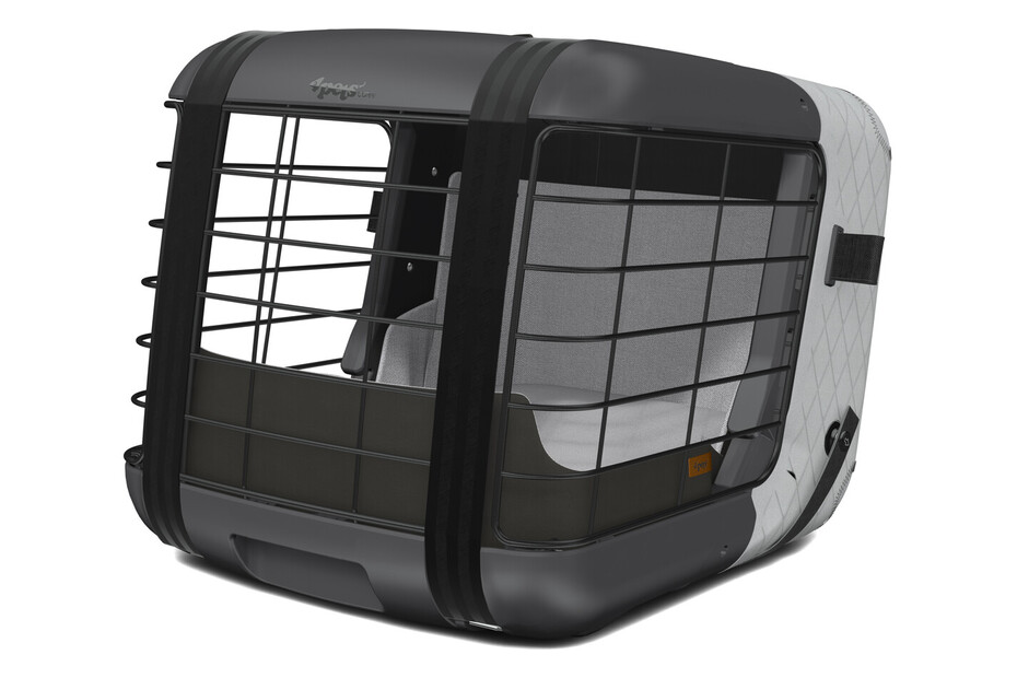 4pets Caree Auto Hundebox grau