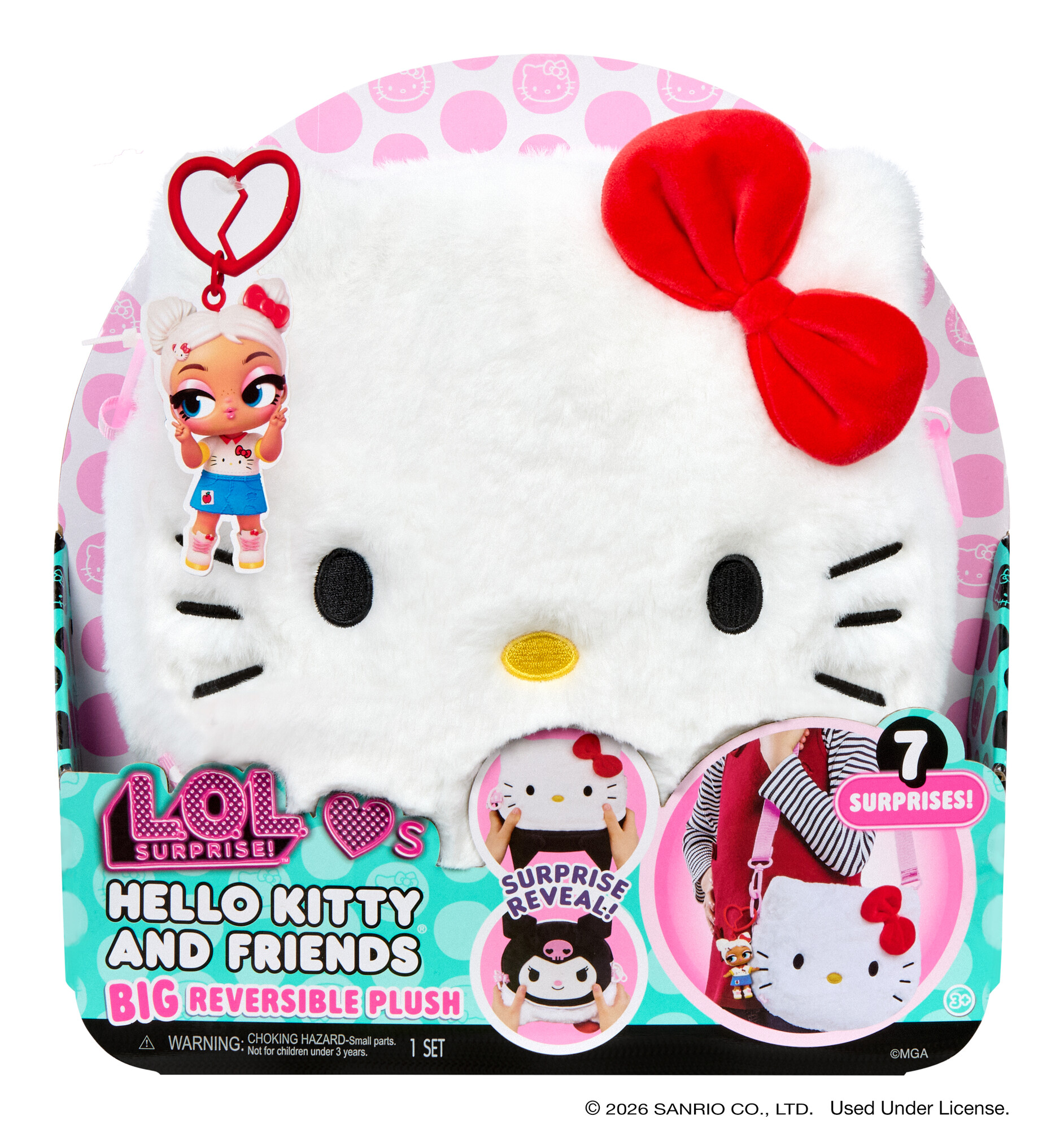 L.o.l. Surprise! Loves Hello Kitty & Friends Grande borsa reversibile 2 in 1, Selezione casuale