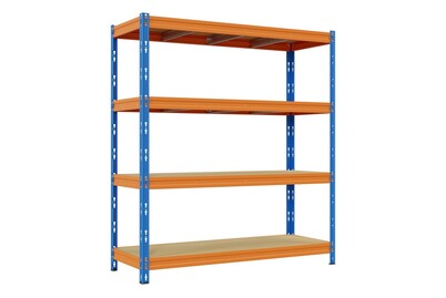 Anemos Étagère métallique à emboîter | 180x60x180 cm | 4 étagè | Charge adm: 300 kg par étagè